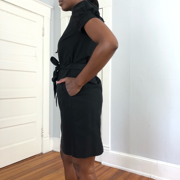 J. Crew Collection Puff Sleeve Black Dress - Picture 5 of 15